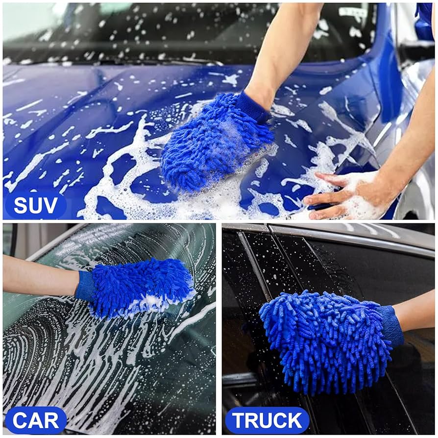 Autoglym Chenille Wash Mitt (Blue)