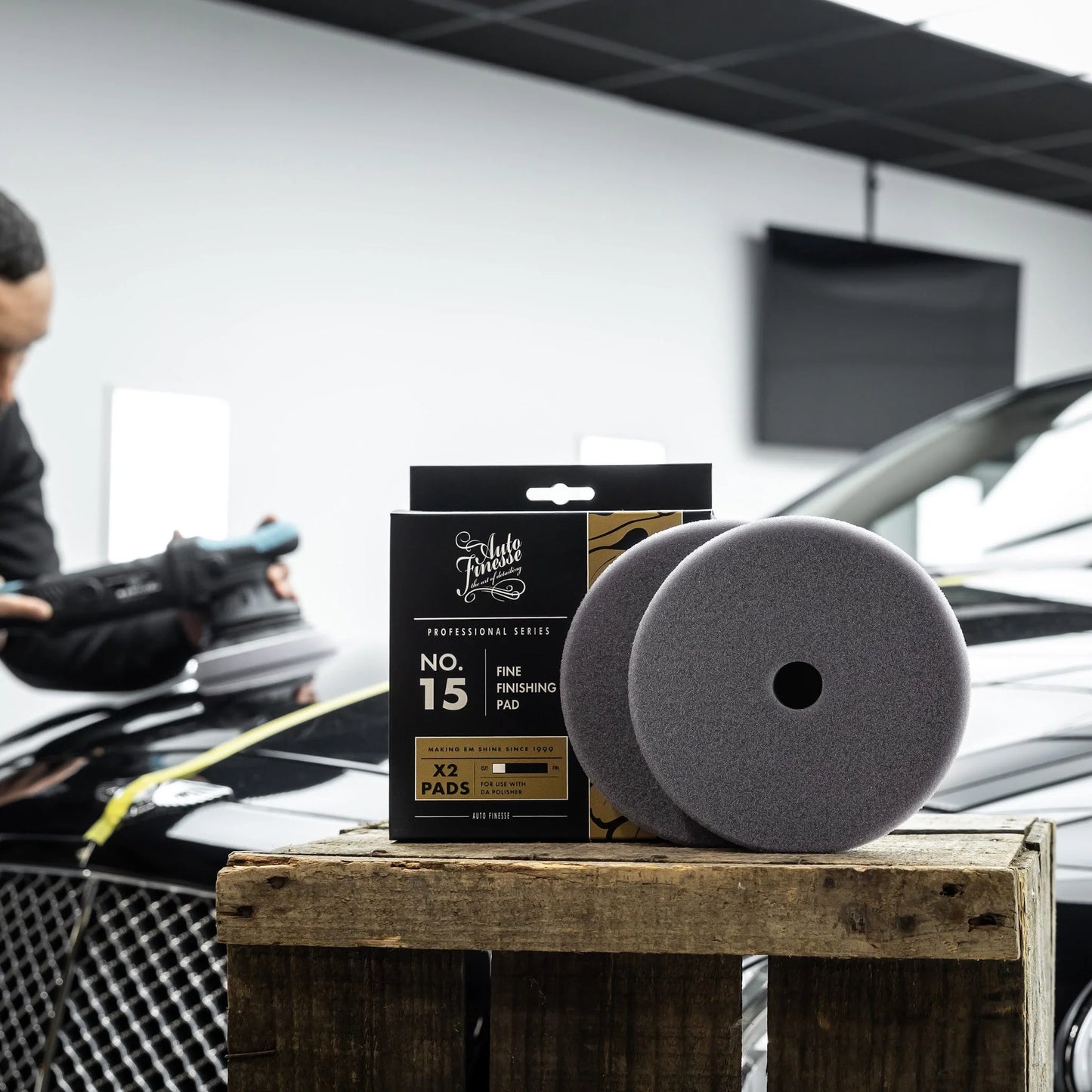 finishing polishing pads 5 inch by auto finesse used for high gloss finish and final stage paint correction